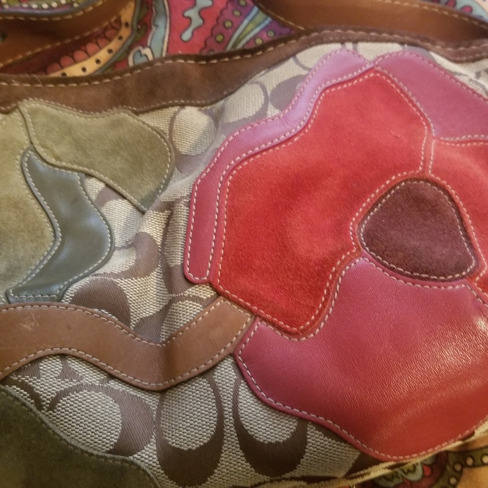 Coach | Bags | Coach Rare Poppy For Peace Signature Hobo 786